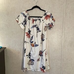 Pogtmm floral short sleeve midi dress size medium